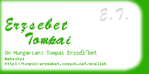 erzsebet tompai business card
